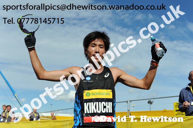 Masato Kikuchi 9th in the mens Morrisons Great North Run. Photo: David T. Hewitson/Sports for All Pics